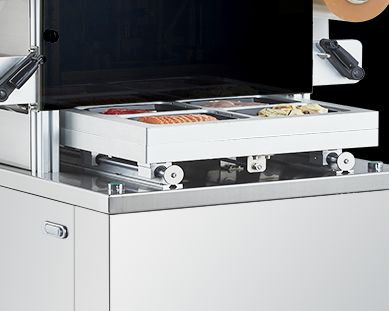 Fully Automatic Vacuum Skin Sealing Machine with Food Grade 304 Stainless Steel and 6061 Anodized Aluminum Mold for MAP Packaging