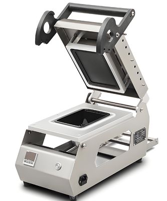304 Stainless Steel Manual Tray Sealing Machine DQ-2 with Adjustable Temperature Circle-cut Design for Labor-saving Fast Food Packaging
