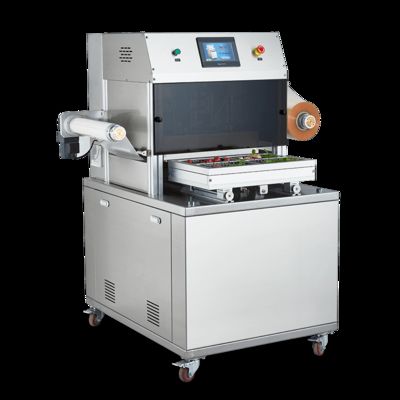 طابعة التسرب الرأسي التلقائية DQ400L-V مع الصف الغذائي 304 الفولاذ المقاوم للصدأ و 6061 القالب الألومنيوم المضغوط للتعبئة الفراغية التعبئة