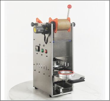 Electric Manual Milk Tea Sealing Machine with Food-Grade Stainless Steel Body and 6061 Anodized Aluminum Mold